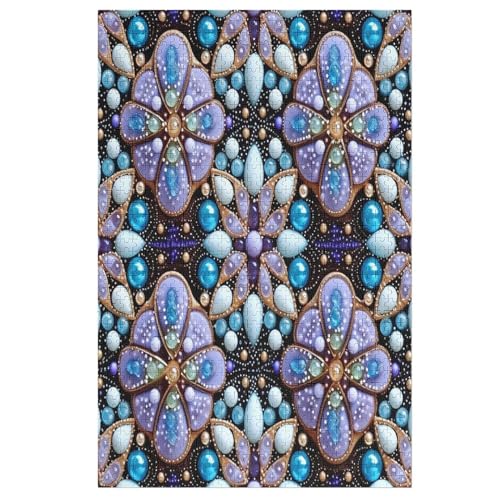 Blume 1000 Teile Puzzles Für Erwachsene, Impossible Puzzle, Geschicklichkeitsspiel Für Die Ganze Familie, Kinder Holzpuzzle （78×53cm） von GGJJTT