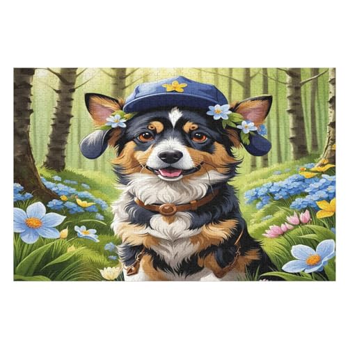 Blumenhund Puzzle Für Erwachsene 1000 Teile Premium Recyceltes Brett Zum Lernen, Lernspielzeug, Familienspiele Kinder Holzpuzzle 75×50cm Blumenhund Puzzle Für Erwachsene 1000 Teile Premium Recyceltes Brett Zum Lernen, Lernspielzeug, Familienspiele Kinder Holzpuzzle 75×50cm von GGJJTT