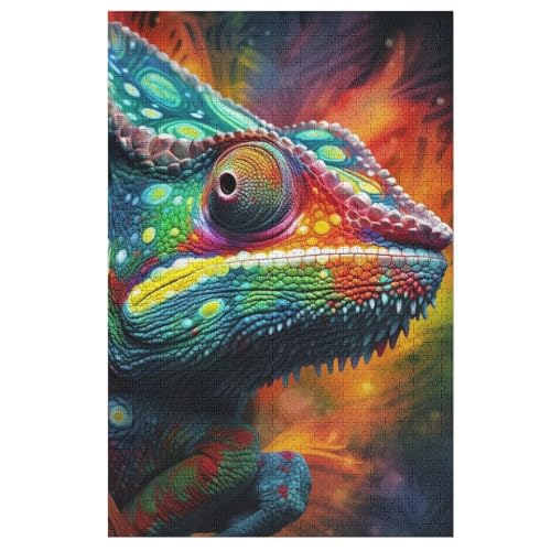 Chamäleon Holzpuzzle 1000 Teile, Knobelspiele Für Erwachsene, Teenager, Puzzles Unmögliche - Kinder Puzzle Zimmer Deko 78×53cm Chamäleon Holzpuzzle 1000 Teile, Knobelspiele Für Erwachsene, Teenager, Puzzles Unmögliche - Kinder Puzzle Zimmer Deko 78×53cm von GGJJTT