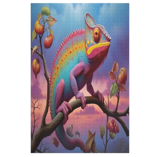 Chamäleon -Puzzle, 1000 Teile,Holzpuzzle Für Erwachsene Kinder, Lustiges Spielzeug, Denkspiel, Bildungsspiel, 78×53cm Chamäleon -Puzzle, 1000 Teile,Holzpuzzle Für Erwachsene Kinder, Lustiges Spielzeug, Denkspiel, Bildungsspiel, 78×53cm von GGJJTT