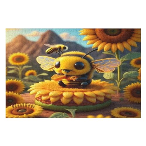 Cute Biene Puzzle 1000 Teile, Holzpuzzle Herausforderndes GesKükenlichkeitsspiel Für Die Ganze Familie, Kinder Erwachsenenpuzzle Ab 12 Jahren 75×50cm Cute Biene Puzzle 1000 Teile, Holzpuzzle Herausforderndes GesKükenlichkeitsspiel Für Die Ganze Familie, Kinder Erwachsenenpuzzle Ab 12 Jahren 75×50cm von GGJJTT