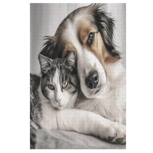 Cute Hund-Puzzle Für Erwachsene, 1000 Teile, Holzpuzzle, Kinderpuzzle, Dekompressionsspiel, Spielzeugpuzzle 78×53cm Cute Hund-Puzzle Für Erwachsene, 1000 Teile, Holzpuzzle, Kinderpuzzle, Dekompressionsspiel, Spielzeugpuzzle 78×53cm von GGJJTT