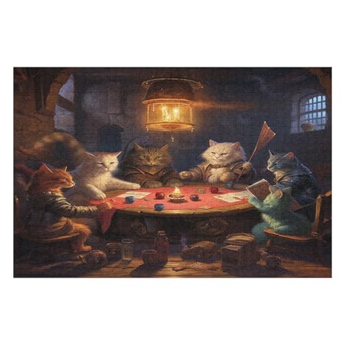 Cute Katze 1000 Teile Premium-Puzzles Für Erwachsene Kinder- Holzpuzzles Spaß Und Lernspiele - Perfekte Puzzle-Geschenke 75×50cm Cute Katze 1000 Teile Premium-Puzzles Für Erwachsene Kinder- Holzpuzzles Spaß Und Lernspiele - Perfekte Puzzle-Geschenke 75×50cm von GGJJTT