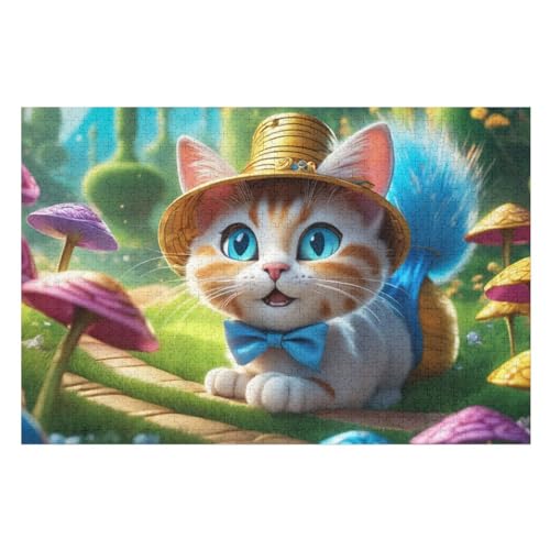 Cute Katze 1000 Teile Puzzles Für Erwachsene, Impossible Puzzle, Geschicklichkeitsspiel Für Die Ganze Familie, Kinder Holzpuzzle 75×50cm Cute Katze 1000 Teile Puzzles Für Erwachsene, Impossible Puzzle, Geschicklichkeitsspiel Für Die Ganze Familie, Kinder Holzpuzzle 75×50cm von GGJJTT