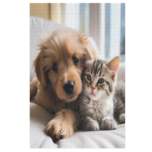 Cute Katze Puzzle 1000 Teile, Holzpuzzle Für Erwachsene Kinder, Impossible Puzzles, Geschicklichkeitsspiel Für Die Ganze Familie 78×53cm Cute Katze Puzzle 1000 Teile, Holzpuzzle Für Erwachsene Kinder, Impossible Puzzles, Geschicklichkeitsspiel Für Die Ganze Familie 78×53cm von GGJJTT