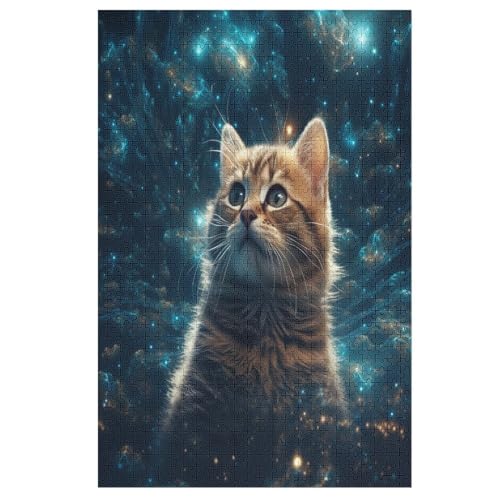 Cute Katze Puzzle 1000 Teile, Holzpuzzle Für Erwachsene Kinder, Impossible Puzzles, Geschicklichkeitsspiel Für Die Ganze Familie 78×53cm Cute Katze Puzzle 1000 Teile, Holzpuzzle Für Erwachsene Kinder, Impossible Puzzles, Geschicklichkeitsspiel Für Die Ganze Familie 78×53cm von GGJJTT