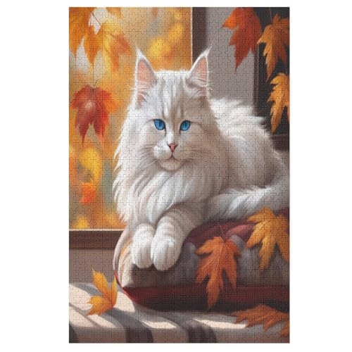 Cute Katze Puzzles 1000 Teile Für Jugendliche Kreatives Holzpuzzlespielzeug Familienspiel Schwierigkeitsgrad Herausforderungspuzzles 78×53cm Cute Katze Puzzles 1000 Teile Für Jugendliche Kreatives Holzpuzzlespielzeug Familienspiel Schwierigkeitsgrad Herausforderungspuzzles 78×53cm von GGJJTT