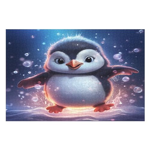 Cute Pinguin Holzpuzzle 1000 Teile, Knobelspiele Für Erwachsene, Teenager, Puzzles Unmögliche - Kinder Puzzle Zimmer Deko 75×50cm Cute Pinguin Holzpuzzle 1000 Teile, Knobelspiele Für Erwachsene, Teenager, Puzzles Unmögliche - Kinder Puzzle Zimmer Deko 75×50cm von GGJJTT