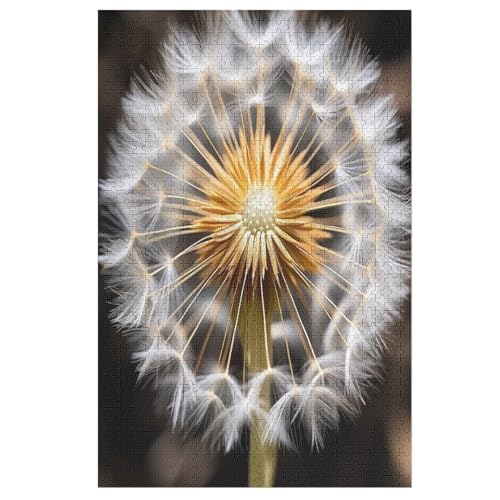 DandeLöwe Puzzle 1000 Teile, Holzpuzzle Herausforderndes Geschicklichkeitsspiel Für Kinder Erwachsenenpuzzle Ab 12 Jahren （78×53cm） von GGJJTT