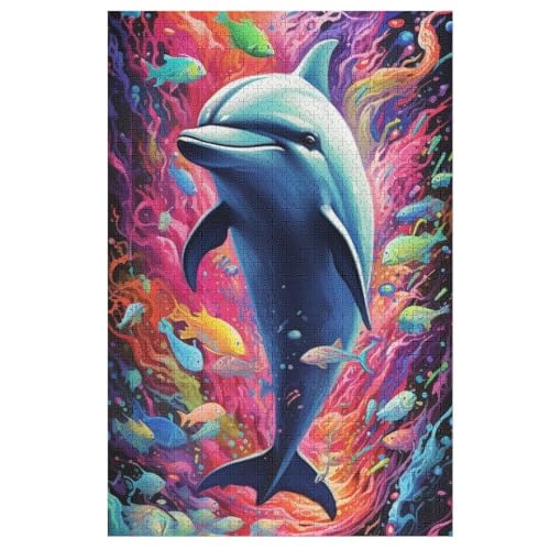 Delfin 1000 Teile Puzzles Für Erwachsene, Impossible Puzzle, Geschicklichkeitsspiel Für Die Ganze Familie, Kinder Holzpuzzle 78×53cm Delfin 1000 Teile Puzzles Für Erwachsene, Impossible Puzzle, Geschicklichkeitsspiel Für Die Ganze Familie, Kinder Holzpuzzle 78×53cm von GGJJTT