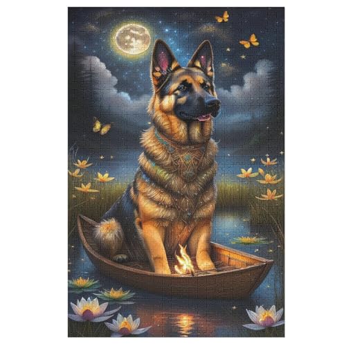 Deutscher Schäferhund Holzpuzzle 1000 Teile,Puzzles Für Erwachsene, Impossible Puzzle, Kinder Legespiel 78×53cm Deutscher Schäferhund Holzpuzzle 1000 Teile,Puzzles Für Erwachsene, Impossible Puzzle, Kinder Legespiel 78×53cm von GGJJTT