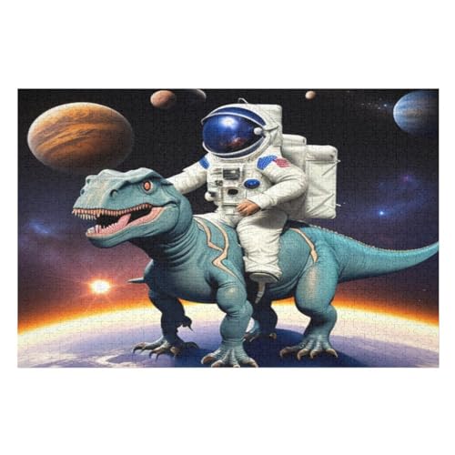 Dinosaurier Puzzles 1000 Teile Erwachsener Kniffel Spaß Für Die Ganze Familie - 1000 Puzzleteilige Motive, Holzpuzzle Kinder Erwachsene, Impossible Puzzle Schwer （75×50cm） von GGJJTT