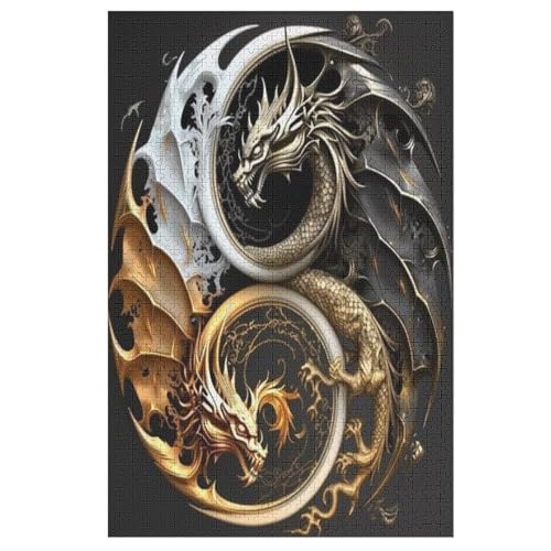 Drache Puzzle 1000 Teile, Holzpuzzle Herausforderndes Geschicklichkeitsspiel Für Die Ganze Familie, Kinder Erwachsenenpuzzle Ab 12 Jahren 78×53cm Drache Puzzle 1000 Teile, Holzpuzzle Herausforderndes Geschicklichkeitsspiel Für Die Ganze Familie, Kinder Erwachsenenpuzzle Ab 12 Jahren 78×53cm von GGJJTT