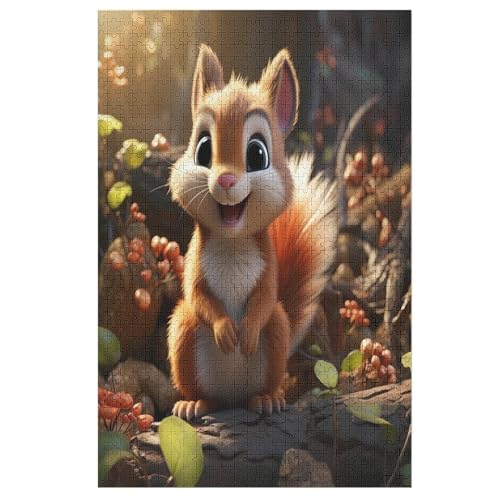 Eichhörnchen Puzzle 1000 Teile, Holzpuzzle Herausforderndes Geschicklichkeitsspiel, Kinder Erwachsenenpuzzle Ab 12 Jahren 78×53cm Eichhörnchen Puzzle 1000 Teile, Holzpuzzle Herausforderndes Geschicklichkeitsspiel, Kinder Erwachsenenpuzzle Ab 12 Jahren 78×53cm von GGJJTT