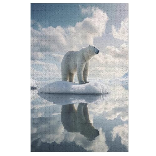 Eisbär 1000 Teile Puzzles Für Erwachsene, Impossible Puzzle, Geschicklichkeitsspiel Für Die Ganze Familie, Kinder Holzpuzzle 78×53cm Eisbär 1000 Teile Puzzles Für Erwachsene, Impossible Puzzle, Geschicklichkeitsspiel Für Die Ganze Familie, Kinder Holzpuzzle 78×53cm von GGJJTT