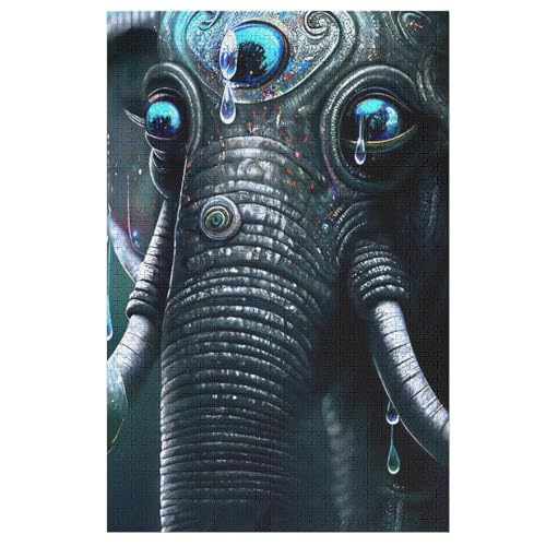 Elefant 1000 Teile Puzzles Für Erwachsene, Impossible Puzzle, Geschicklichkeitsspiel Für Die Ganze Familie, Kinder Holzpuzzle 78×53cm Elefant 1000 Teile Puzzles Für Erwachsene, Impossible Puzzle, Geschicklichkeitsspiel Für Die Ganze Familie, Kinder Holzpuzzle 78×53cm von GGJJTT