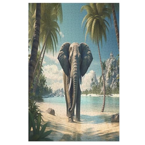 Elefant Holzpuzzle 1000 Teile Klassische Puzzles Erwachsene Kinder Puzzle DIY Kit Holzspielzeug Einzigartiges Geschenk 78×53cm Elefant Holzpuzzle 1000 Teile Klassische Puzzles Erwachsene Kinder Puzzle DIY Kit Holzspielzeug Einzigartiges Geschenk 78×53cm von GGJJTT