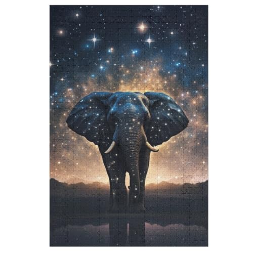 Elefant Holzpuzzle 1000 Teile Klassische Puzzles Erwachsene Kinder Puzzle DIY Kit Holzspielzeug Einzigartiges Geschenk 78×53cm Elefant Holzpuzzle 1000 Teile Klassische Puzzles Erwachsene Kinder Puzzle DIY Kit Holzspielzeug Einzigartiges Geschenk 78×53cm von GGJJTT