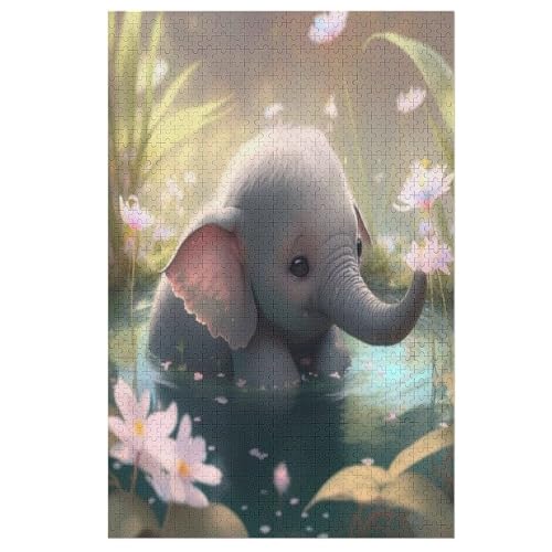 Elefant -Puzzle, 1000 Teile,Holzpuzzle Für Erwachsene Kinder, Lustiges Spielzeug, Denkspiel, Bildungsspiel, 78×53cm Elefant -Puzzle, 1000 Teile,Holzpuzzle Für Erwachsene Kinder, Lustiges Spielzeug, Denkspiel, Bildungsspiel, 78×53cm von GGJJTT
