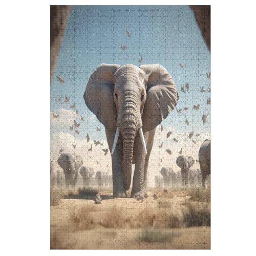 Elefant Puzzle Für Erwachsene,1000-teiliges Puzzles, Für Erwachsene Und Kinder,Holzpuzzle,Lernspielzeug, 78×53cm Elefant Puzzle Für Erwachsene,1000-teiliges Puzzles, Für Erwachsene Und Kinder,Holzpuzzle,Lernspielzeug, 78×53cm von GGJJTT