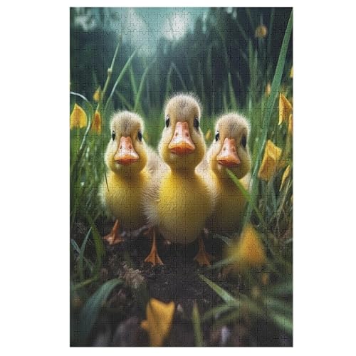 Ente Holzpuzzle 1000 Teile Klassische Puzzles Erwachsene Kinder Puzzle DIY Kit Holzspielzeug Einzigartiges Geschenk （78×53cm） von GGJJTT