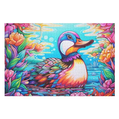 Ente Puzzle 1000 Teile, Holzpuzzle Herausforderndes Geschicklichkeitsspiel Für Die Ganze Familie, Kinder Erwachsenenpuzzle Ab 12 Jahren 75×50cm Ente Puzzle 1000 Teile, Holzpuzzle Herausforderndes Geschicklichkeitsspiel Für Die Ganze Familie, Kinder Erwachsenenpuzzle Ab 12 Jahren 75×50cm von GGJJTT