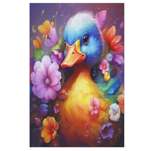Ente Puzzle Für Erwachsene 1000 Teile Premium 100% Recyceltes Brett Zum Lernen, Lernspielzeug, Familienspiele Kinder Holzpuzzle （78×53cm） von GGJJTT