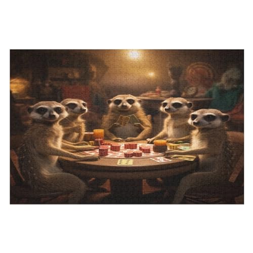 Erdmännchen Puzzle 1000 Teile, Holzpuzzle Herausforderndes Geschicklichkeitsspiel Kinder Erwachsenenpuzzle Ab 12 Jahren 75×50cm Erdmännchen Puzzle 1000 Teile, Holzpuzzle Herausforderndes Geschicklichkeitsspiel Kinder Erwachsenenpuzzle Ab 12 Jahren 75×50cm von GGJJTT