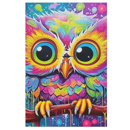 Eule Holzpuzzle 1000 Teile Klassische Puzzles Erwachsene Kinder Puzzle DIY Kit Holzspielzeug Einzigartiges Geschenk 78×53cm Eule Holzpuzzle 1000 Teile Klassische Puzzles Erwachsene Kinder Puzzle DIY Kit Holzspielzeug Einzigartiges Geschenk 78×53cm von GGJJTT