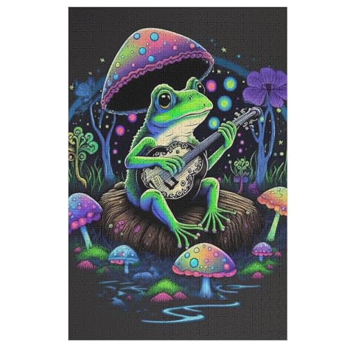 Frosch Playing Guitar 1000 Teile Puzzles Für Erwachsene, Impossible Puzzle, Geschicklichkeitsspiel Für Die Ganze Familie, Kinder Holzpuzzle 78×53cm Frosch Playing Guitar 1000 Teile Puzzles Für Erwachsene, Impossible Puzzle, Geschicklichkeitsspiel Für Die Ganze Familie, Kinder Holzpuzzle 78×53cm von GGJJTT