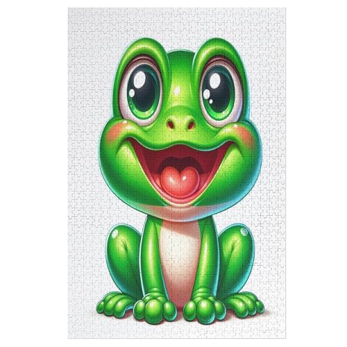 Frosch – Puzzle 1000 Teile, Holzpuzzle, Herausforderndes Geschicklichkeitsspiel Für Die Ganze Familie, Kinder Erwachsenenpuzzle Ab 12 Jahren （78×53cm） von GGJJTT