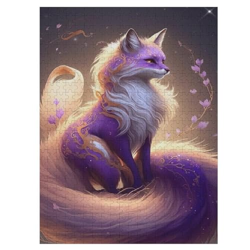 Fuchs 500 Teile Puzzle Für Erwachsene, Herausforderung Puzzles - Familienpuzzle Verringerter Druck Schwieriges Puzzle Rahmen Holzpuzzle Für Erwachsene Kinder 12+ （55×41cm） von GGJJTT