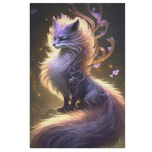 Fuchs Puzzle, Puzzles Für Erwachsene Kinder, 1000 Teile Holzpuzzle, Für Jugendliche & Erwachsene Herausforderungsspielzeug （78×53cm） von GGJJTT