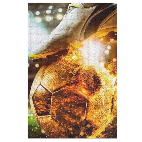 Fußballsport Holzpuzzle 1000 Teile Klassische Puzzles Erwachsene Kinder Puzzle DIY Kit Holzspielzeug Einzigartiges Geschenk 78×53cm Fußballsport Holzpuzzle 1000 Teile Klassische Puzzles Erwachsene Kinder Puzzle DIY Kit Holzspielzeug Einzigartiges Geschenk 78×53cm von GGJJTT