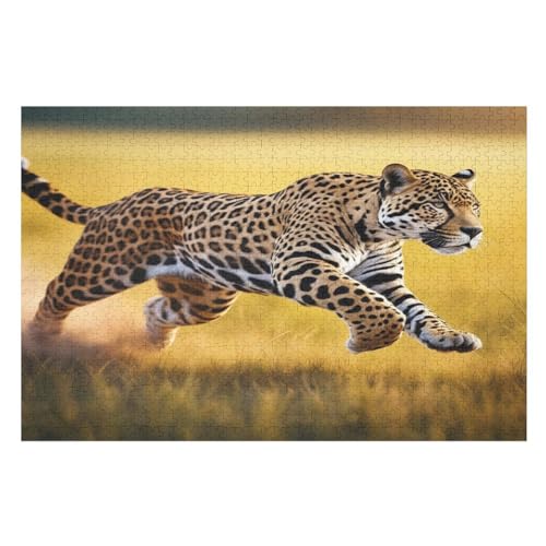 Gepard 1000 Teile Premium-Puzzles Für Erwachsene Kinder- Holzpuzzles Spaß Und Lernspiele - Perfekte Puzzle-Geschenke 75×50cm von GGJJTT