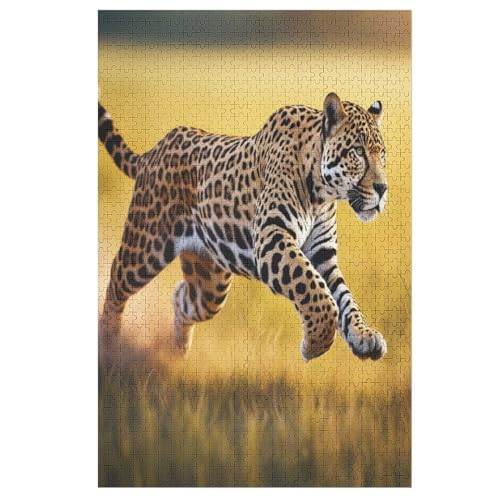 Gepard -Puzzle, 1000 Teile,Holzpuzzle Für Erwachsene Kinder, Lustiges Spielzeug, Denkspiel, Bildungsspiel, （78×53cm） von GGJJTT