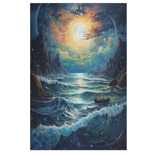 Gezeiten – Puzzle 1000 Teile, Holzpuzzle, Herausforderndes Geschicklichkeitsspiel Für Die Ganze Familie, Kinder Erwachsenenpuzzle Ab 12 Jahren （78×53cm） von GGJJTT