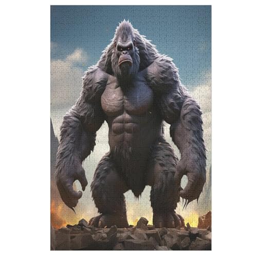 Gorilla Holzpuzzle 1000 Teile Klassische Puzzles Erwachsene Kinder Puzzle DIY Kit Holzspielzeug Einzigartiges Geschenk 78×53cm Gorilla Holzpuzzle 1000 Teile Klassische Puzzles Erwachsene Kinder Puzzle DIY Kit Holzspielzeug Einzigartiges Geschenk 78×53cm von GGJJTT