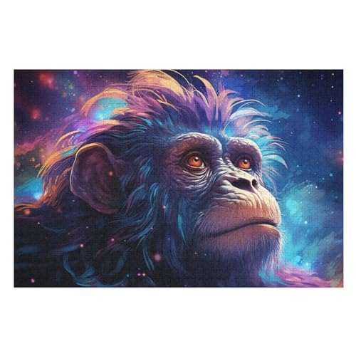 Gorilla Holzpuzzle Erwachsene - 1000 Teiliges Jigsaw Knobelspiel - Puzzle Für Erwachsene & Kinder - Outdoor & Reisespielzeug 75×50cm Gorilla Holzpuzzle Erwachsene - 1000 Teiliges Jigsaw Knobelspiel - Puzzle Für Erwachsene & Kinder - Outdoor & Reisespielzeug 75×50cm von GGJJTT