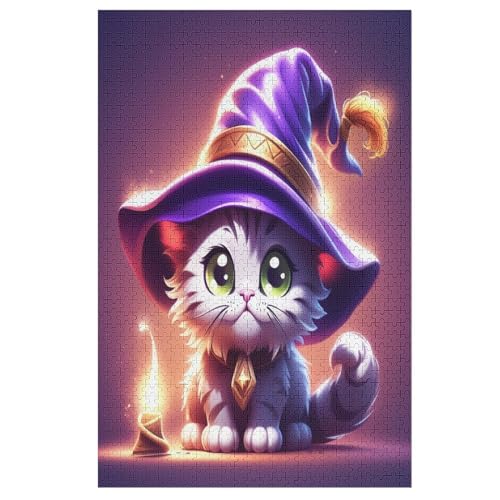 Halloween Katze Puzzle Für Erwachsene 1000 Teile Premium Recyceltes Brett Zum Lernen, Lernspielzeug, Familienspiele Kinder Holzpuzzle 78×53cm Halloween Katze Puzzle Für Erwachsene 1000 Teile Premium Recyceltes Brett Zum Lernen, Lernspielzeug, Familienspiele Kinder Holzpuzzle 78×53cm von GGJJTT