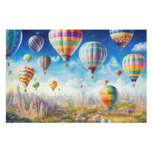 Heißluftballon Puzzle 1000 Teile, Holzpuzzle Für Erwachsene Kinder, Impossible Puzzles, Geschicklichkeitsspiel Für Die Ganze Familie 75×50cm Heißluftballon Puzzle 1000 Teile, Holzpuzzle Für Erwachsene Kinder, Impossible Puzzles, Geschicklichkeitsspiel Für Die Ganze Familie 75×50cm von GGJJTT