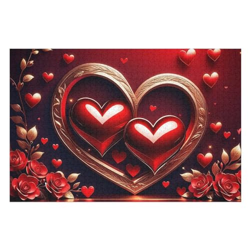 Herzmuster 1000 Teile Puzzles Für Erwachsene, Impossible Puzzle, Geschicklichkeitsspiel Für Die Ganze Familie, Kinder Holzpuzzle 75×50cm Herzmuster 1000 Teile Puzzles Für Erwachsene, Impossible Puzzle, Geschicklichkeitsspiel Für Die Ganze Familie, Kinder Holzpuzzle 75×50cm von GGJJTT