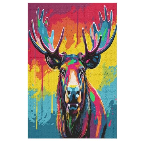 Hirsch -Puzzle, 1000 Teile,Holzpuzzle Für Erwachsene Kinder, Lustiges Spielzeug, Denkspiel, Bildungsspiel, 78×53cm Hirsch -Puzzle, 1000 Teile,Holzpuzzle Für Erwachsene Kinder, Lustiges Spielzeug, Denkspiel, Bildungsspiel, 78×53cm von GGJJTT