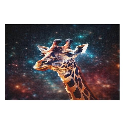Holzpuzzle 1000 Teile, Giraffe Puzzles Erwachsene Und Kinder, Am Besten Für Die Familienspielsammlung - Puzzle （75×50cm） von GGJJTT