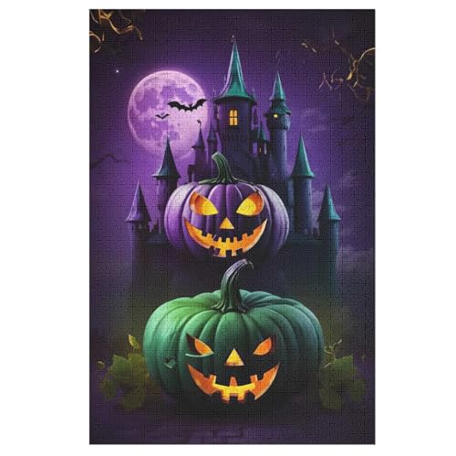 Holzpuzzle 1000 Teile, Halloween Kürbis Puzzles Erwachsene Und Kinder, Am Besten Für Die Familienspielsammlung 78×53cm Holzpuzzle 1000 Teile, Halloween Kürbis Puzzles Erwachsene Und Kinder, Am Besten Für Die Familienspielsammlung 78×53cm von GGJJTT
