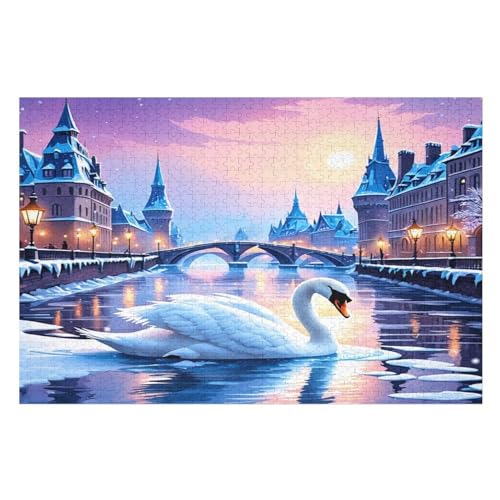 Holzpuzzle 1000 Teile, Schwan Puzzles Erwachsene Und Kinder, Am Besten Für Die Familienspielsammlung 75×50cm Holzpuzzle 1000 Teile, Schwan Puzzles Erwachsene Und Kinder, Am Besten Für Die Familienspielsammlung 75×50cm von GGJJTT