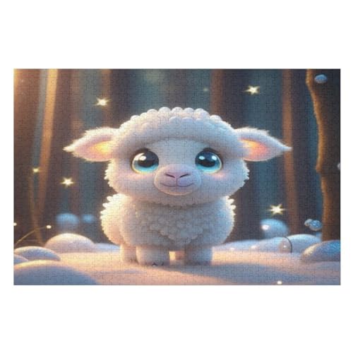 Holzpuzzle 1000 Teile, süßes Schaf Puzzles Erwachsene Und Kinder, Am Besten Für Die Familienspielsammlung 75×50cm Holzpuzzle 1000 Teile, süßes Schaf Puzzles Erwachsene Und Kinder, Am Besten Für Die Familienspielsammlung 75×50cm von GGJJTT