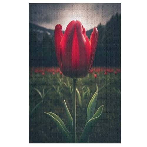 Holzpuzzle Blume Puzzle 1000 Teile Erwachsene Klassische Pädagogisches Spielzeug Kinder Lernspiel Herausforderndes Puzzles 78×53cm von GGJJTT