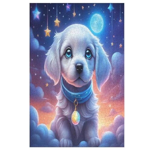 Holzpuzzle Cute Hund Puzzle 1000 Teile Erwachsene Klassische Pädagogisches Spielzeug Kinder Lernspiel Herausforderndes Puzzles （78×53cm） von GGJJTT