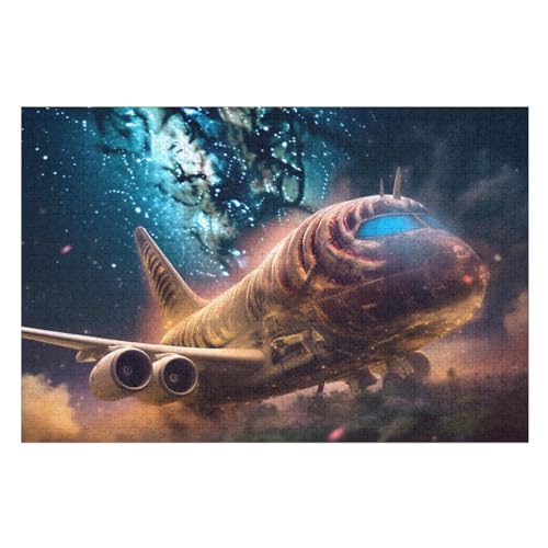 Holzpuzzle Flugzeug Puzzle 1000 Teile Erwachsene Klassische Pädagogisches Spielzeug Kinder Lernspiel Herausforderndes Puzzles 75×50cm von GGJJTT